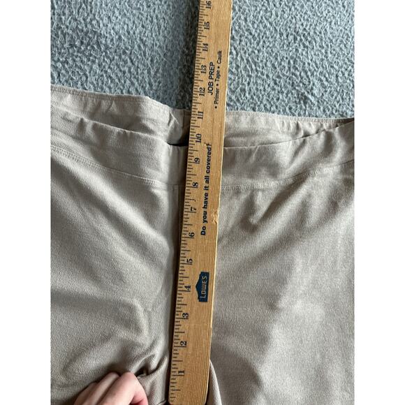 Eileen Fisher Pnnts Large Cropped Straight Leg Pull On Stretch Beige Cream Comfy - Picture 9 of 11